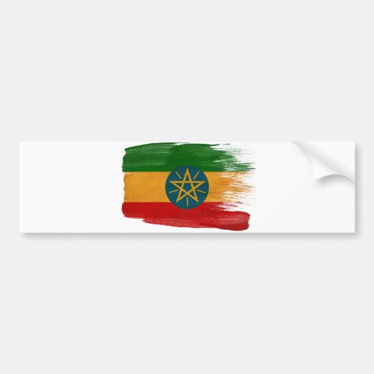 Autocollant De Voiture Drapeau de l'Ethiopie (Devant)