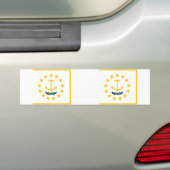 Autocollant De Voiture Drapeau de l'île de Rhode (En voiture)