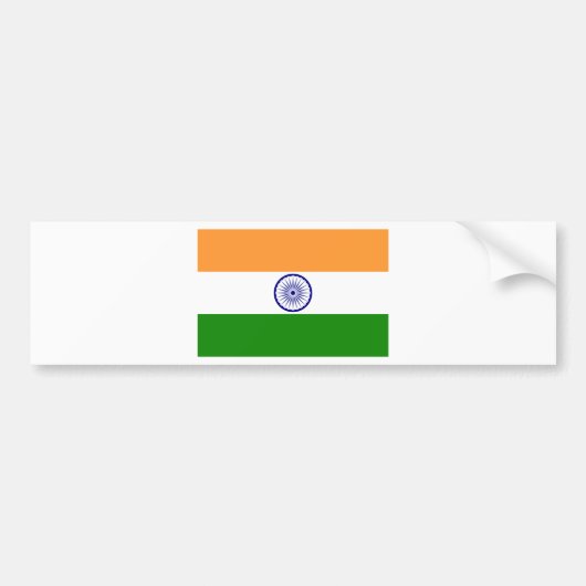 Autocollant De Voiture Drapeau de l'Inde (Devant)
