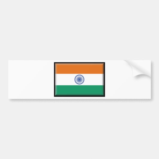 Autocollant De Voiture Drapeau de l'Inde (Devant)