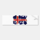 Autocollant De Voiture Drapeau de l'Islande (Devant)