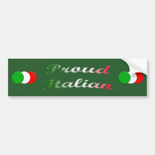 Autocollant De Voiture Drapeau de l'Italie. Italien fier