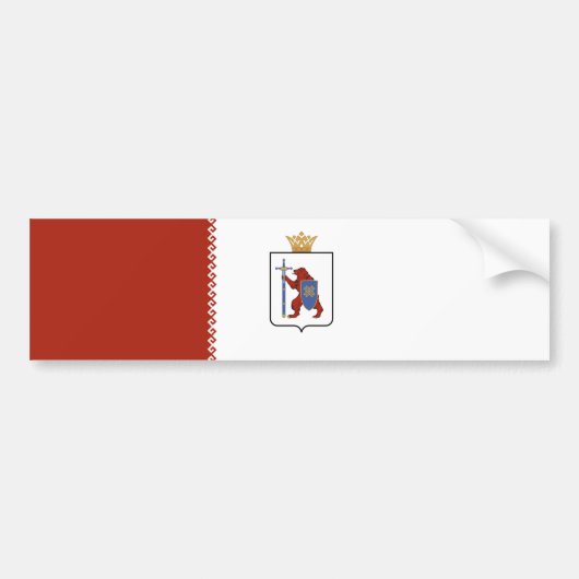 Autocollant De Voiture Drapeau de Mari El (Devant)