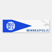 Autocollant De Voiture Drapeau de Minneapolis (Devant)