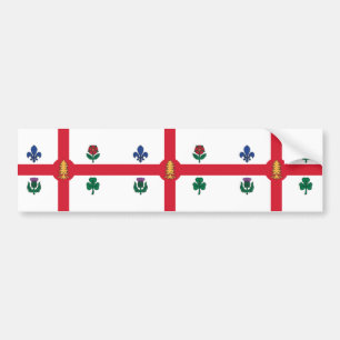 Autocollant De Voiture Drapeau de Montréal (Québec, Canada)