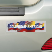 Autocollant De Voiture Drapeau de ondulation Colombien-Américain (En voiture)