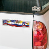 Autocollant De Voiture Drapeau de ondulation Colombien-Américain (Sur camion)