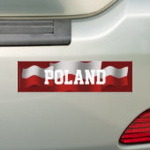 Autocollant De Voiture Drapeau de ondulation de la Pologne (En voiture)