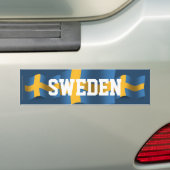Autocollant De Voiture Drapeau de ondulation de la Suède (En voiture)