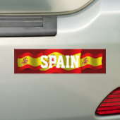 Autocollant De Voiture Drapeau de ondulation de l'Espagne (En voiture)