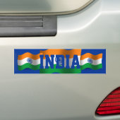 Autocollant De Voiture Drapeau de ondulation de l'Inde (En voiture)