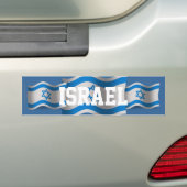 Autocollant De Voiture Drapeau de ondulation de l'Israël (En voiture)