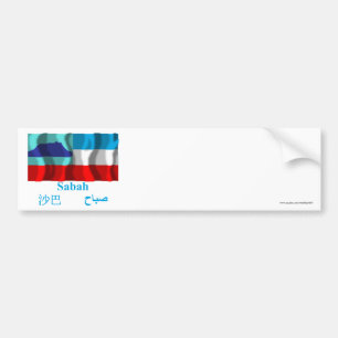 Autocollant De Voiture Drapeau de ondulation de Sabah avec le nom