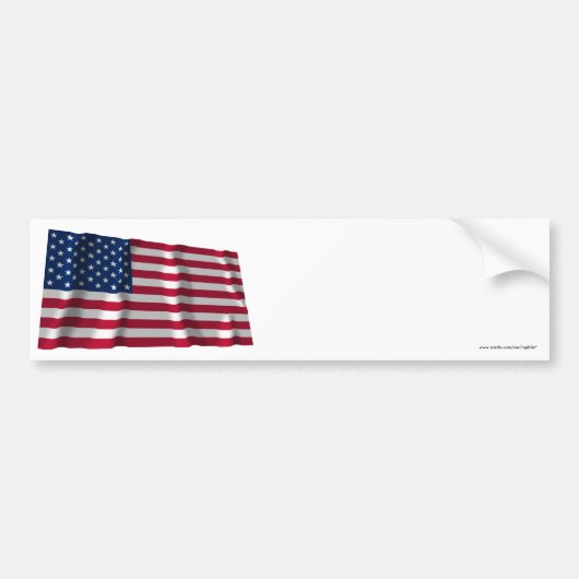 Autocollant De Voiture Drapeau de ondulation des Etats-Unis (Devant)