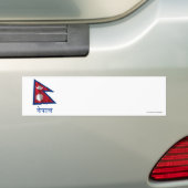Autocollant De Voiture Drapeau de ondulation du Népal avec le nom dans le (En voiture)
