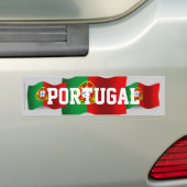 Autocollant De Voiture Drapeau de ondulation du Portugal (En voiture)