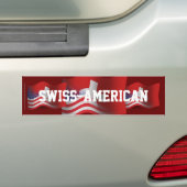 Autocollant De Voiture Drapeau de ondulation Suisse-Américain (En voiture)