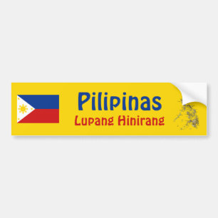 Autocollant De Voiture Drapeau de Philippines + Adhésif pour pare-chocs