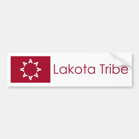 Autocollant De Voiture Drapeau de pin Ridge de Lakota (Devant)
