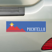 Autocollant De Voiture Drapeau de Pocatello, Idaho (En voiture)