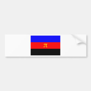 Autocollant De Voiture Drapeau de Polyamory -- Couleur de pi 3