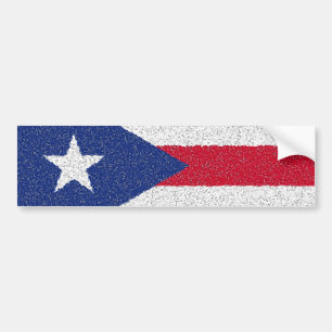 AUTOCOLLANT DE VOITURE DRAPEAU DE PORTO RICO