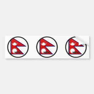 Autocollant De Voiture Drapeau de qualité de rondeau du Népal