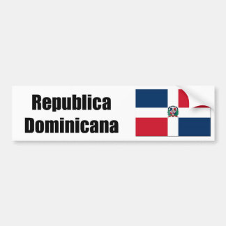 Autocollant De Voiture Drapeau de Republica Domincana D.R>