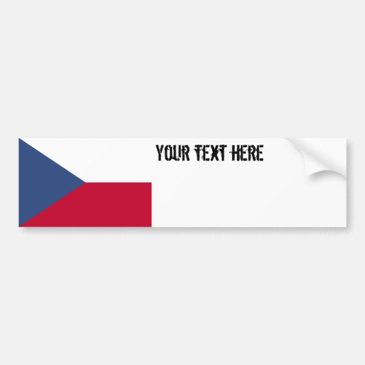 Autocollant De Voiture Drapeau de République Tchèque (Devant)