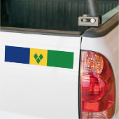 Autocollant De Voiture Drapeau de Saint-Vincent (Sur camion)