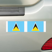 Autocollant De Voiture Drapeau de Sainte-Lucie (En voiture)