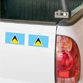 Autocollant De Voiture Drapeau de Sainte-Lucie (Sur camion)