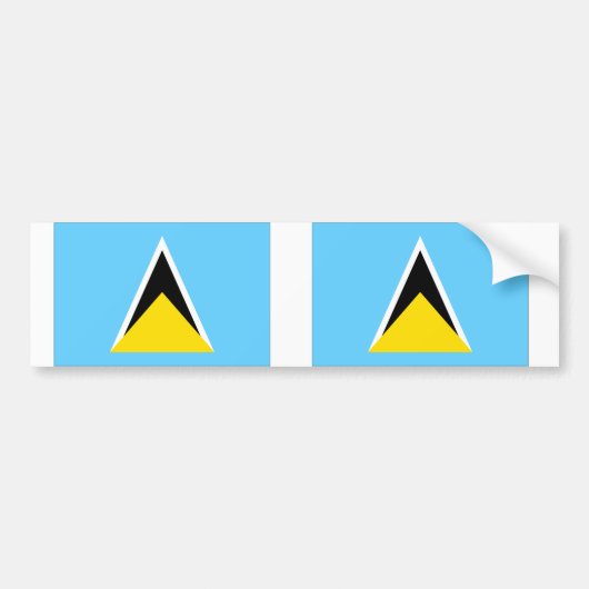 Autocollant De Voiture Drapeau de Sainte-Lucie (Devant)