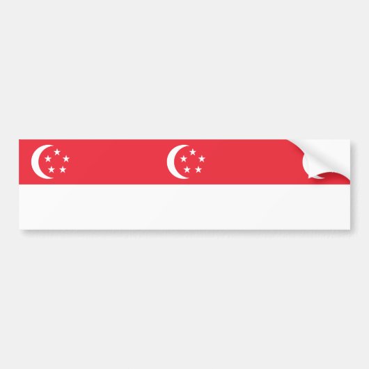 Autocollant De Voiture Drapeau de Singapour (Devant)