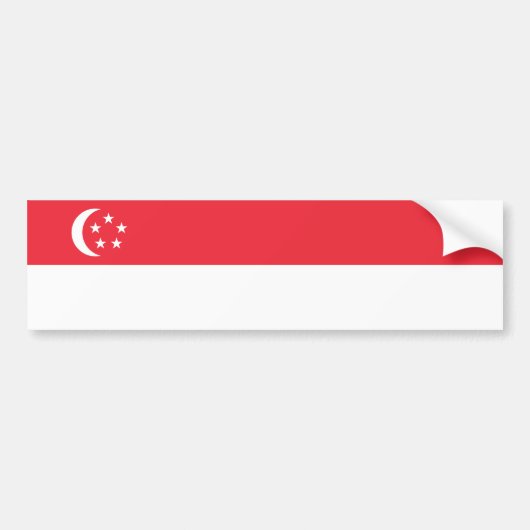 Autocollant De Voiture Drapeau de Singapour (Devant)