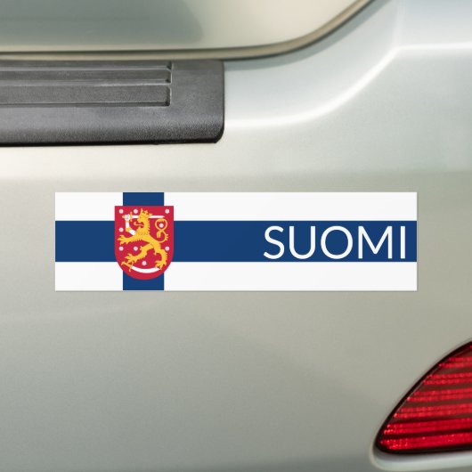 Autocollant De Voiture Drapeau de Suomi (En voiture)
