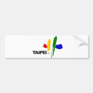 Autocollant De Voiture Drapeau de Taipei City (Taïwan)