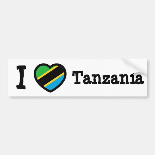 Autocollant De Voiture Drapeau de Tanzanie (Devant)