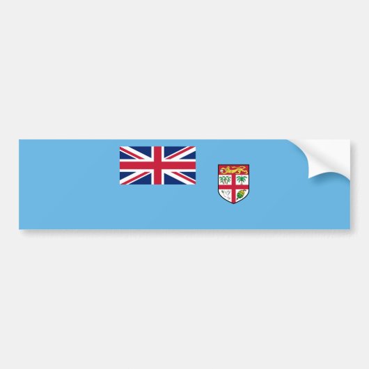 Autocollant De Voiture Drapeau des Fidji (Devant)