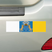 Autocollant De Voiture Drapeau des îles Canaries (Canaries) (Canaries, Es (En voiture)