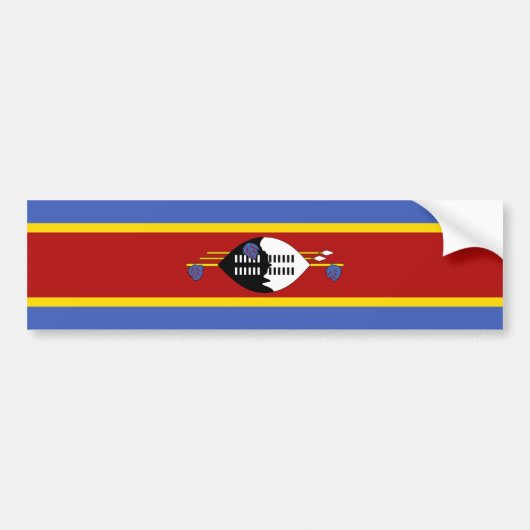 Autocollant De Voiture Drapeau d'Eswatini (Devant)