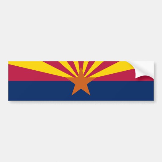 Autocollant De Voiture Drapeau d'État de l'Arizona (Devant)