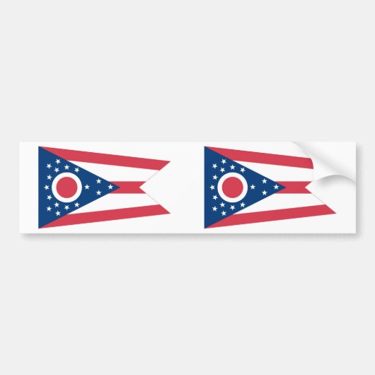 Autocollant De Voiture Drapeau d'état de l'Ohio (Devant)