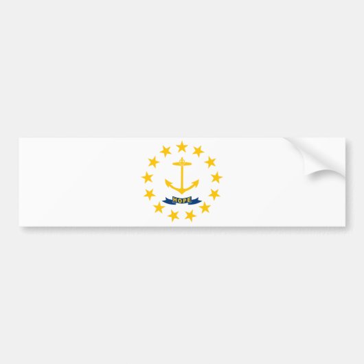 Autocollant De Voiture Drapeau d'État de Rhode Island (Devant)