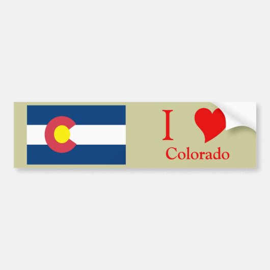 Autocollant De Voiture Drapeau d'état du Colorado (Devant)