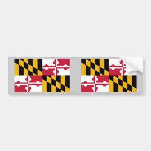 Autocollant De Voiture Drapeau d'état du Maryland