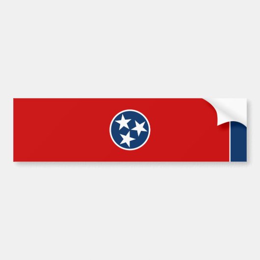 Autocollant De Voiture Drapeau d'état du Tennessee (Devant)