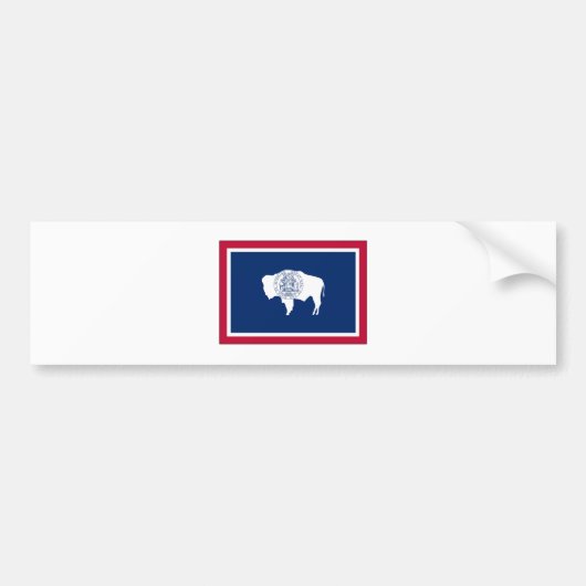 Autocollant De Voiture Drapeau d'état du Wyoming (Devant)