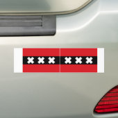 Autocollant De Voiture Drapeau DEUX d'Amsterdam (En voiture)