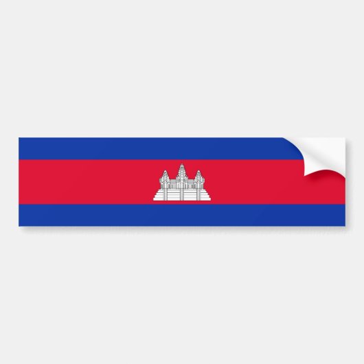 Autocollant De Voiture Drapeau du Cambodge patriotique (Devant)